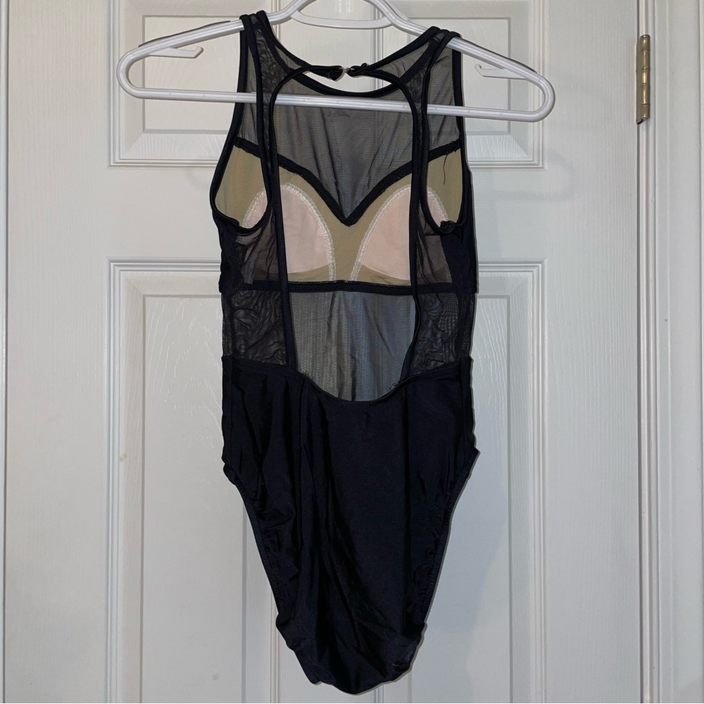 Black Mesh Leotard